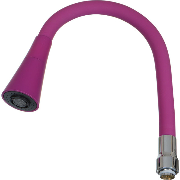 Излив гибкий Melodia LUXE с лейкой колокольчик фиолетовый 49см (MKP20903)