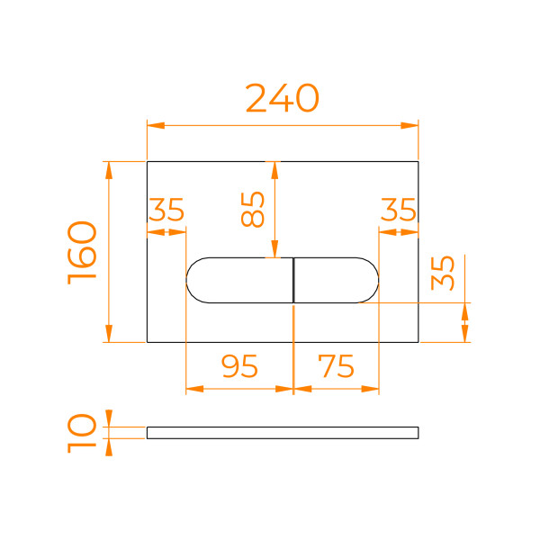 Клавиша смывная RGW SWH-06W белая (68420006-05) Клавиша смывная RGW SWH-06W белая (68420006-05)