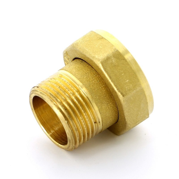 Сгон с накидной гайкой 1/2"х3/4" с плоской прокладкой Uni-Fitt IT (латунь) 624G2300