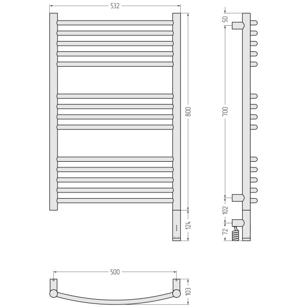 Полотенцесушитель электрический Сунержа Богема 3.1 800х500 МЭМ провод справа (00-6003-8050) Полотенцесушитель электрический Сунержа Богема 3.1 800х500 МЭМ провод справа (00-6003-8050)