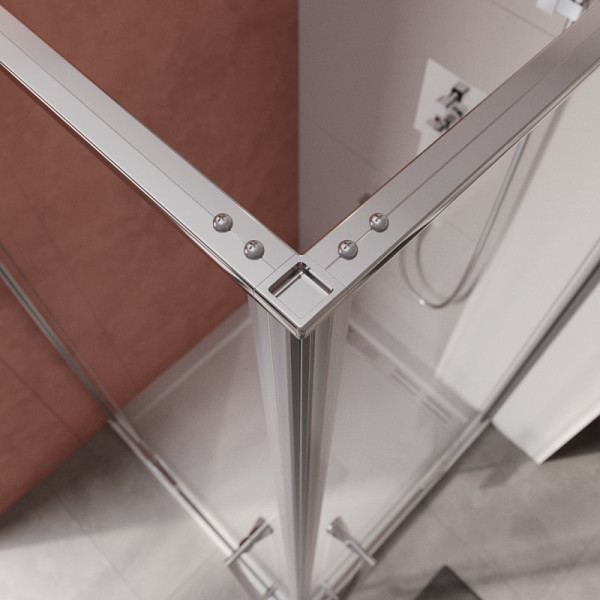 Душевой уголок Cezares Liner 100x100 стекло прозрачное, профиль хром (LINER-A-2-100-C-Cr)