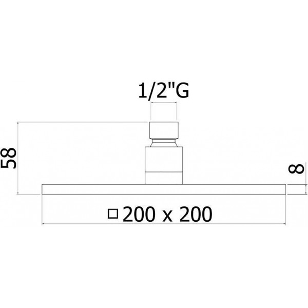 Верхний душ Paffoni Syncro 200*200, черный (ZSOF075NO)