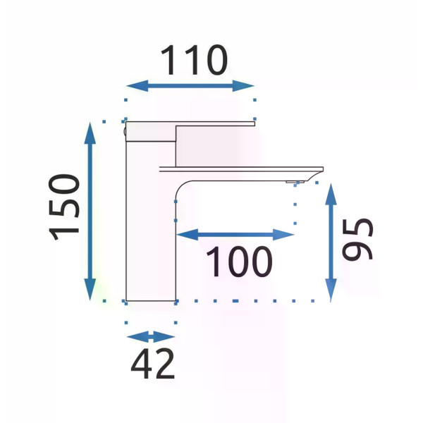 Смеситель для раковины Rea Storm медь матовая (REA-B3001) Смеситель для раковины Rea Storm медь матовая (REA-B3001)