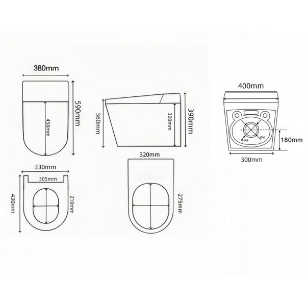 Унитаз-биде Abber Bequem 400x590x390 белый (AC1120S) Унитаз-биде Abber Bequem 400x590x390 белый (AC1120S)