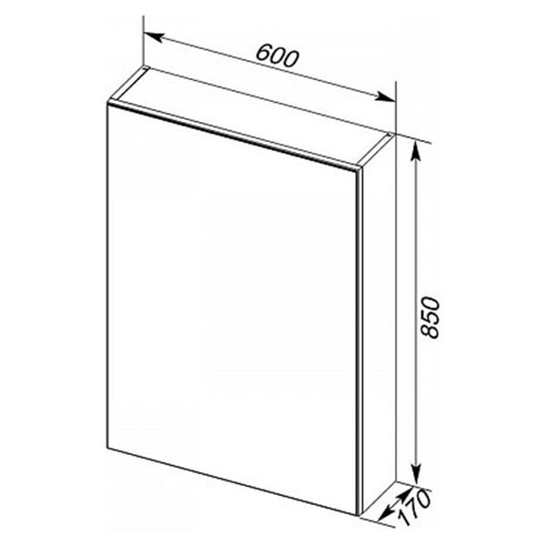 Зеркало-шкаф Aquanet Алвита 60x85 белый (00183994)