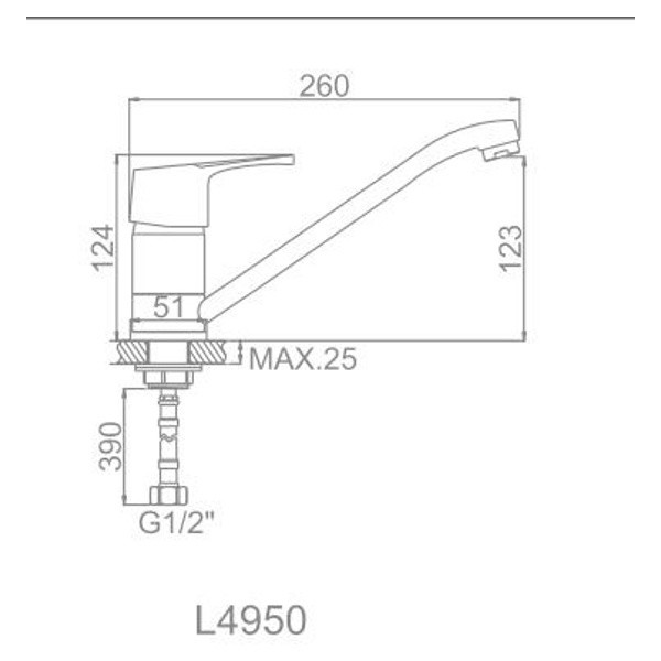 Смеситель для кухни Ledeme (L4950) Смеситель для кухни Ledeme (L4950)