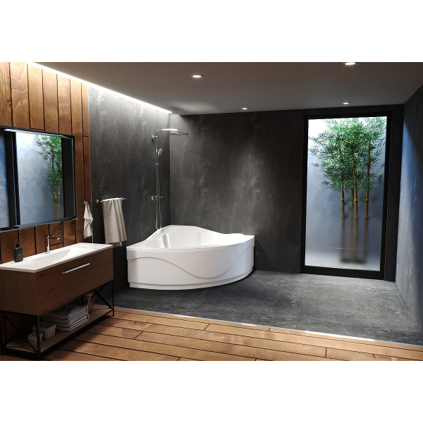 Ванна акриловая Bach Скат 143*143 система 0, с каркасом