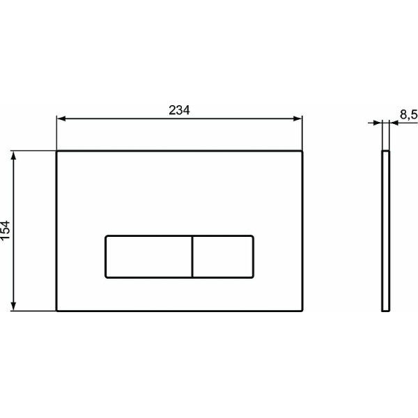 Клавиша смывная Ideal Standard черная (R0121A6) Клавиша смывная Ideal Standard черная (R0121A6)