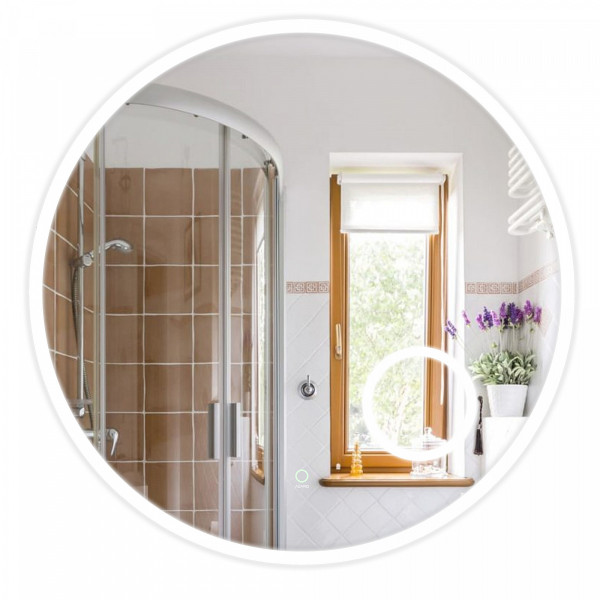 Зеркало Azario D600 сенсорный выключатель с функцией диммера, алюминиевая рамка (AZ-Z-005ALM) Зеркало Azario D600 сенсорный выключатель с функцией диммера, алюминиевая рамка (AZ-Z-005ALM)