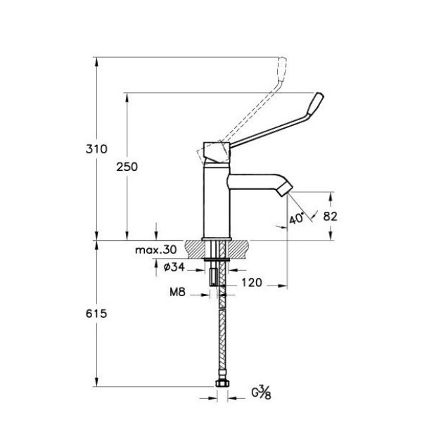 Смеситель для раковины Vitra Aquatech специального назначения (A42312WSA) Смеситель для раковины Vitra Aquatech специального назначения (A42312WSA)