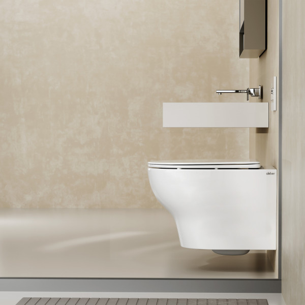 Унитаз подвесной Abber Bequem 355x530x320 белый (AC1128)