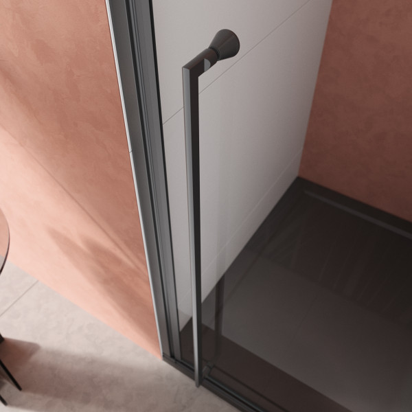 Душевые двери Cezares Liner 90x195 стекло прозрачное, профиль черный (LINER-B-12-90-C-NERO-L)