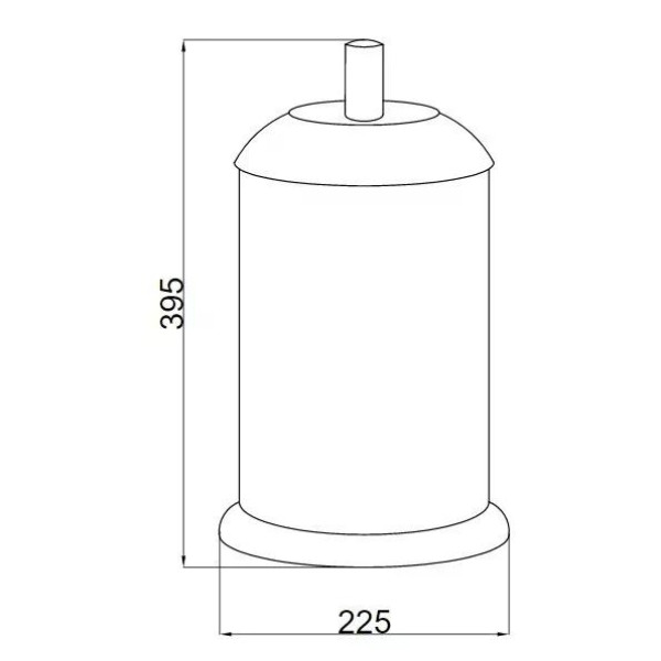 Ведро для мусора Boheme Murano Cristal 27x27x36 хром (10907-CRST-CH)
