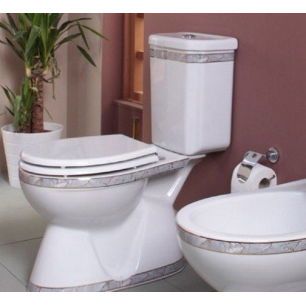 Бачок для унитаза Creavit Y.Goller белый/серый (YG420.000R0)