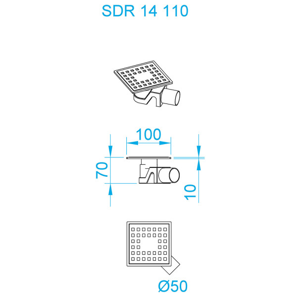 Душевой трап RGW SDR 110 черный (47211411-04) Душевой трап RGW SDR 110 черный (47211411-04)