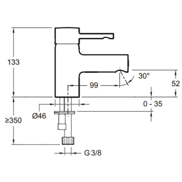 Смеситель для раковины Jacob Delafon Cuff хром (E98297-CP)