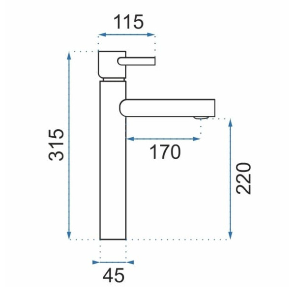 Смеситель для раковины REA Tess chrom (REA-B8800)