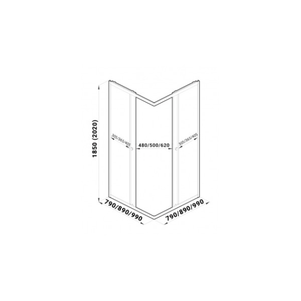 Душевой уголок Triton Вента-Хром 100x100 стекло прозрачное, профиль хром, низкий поддон, c сифоном (DK275)