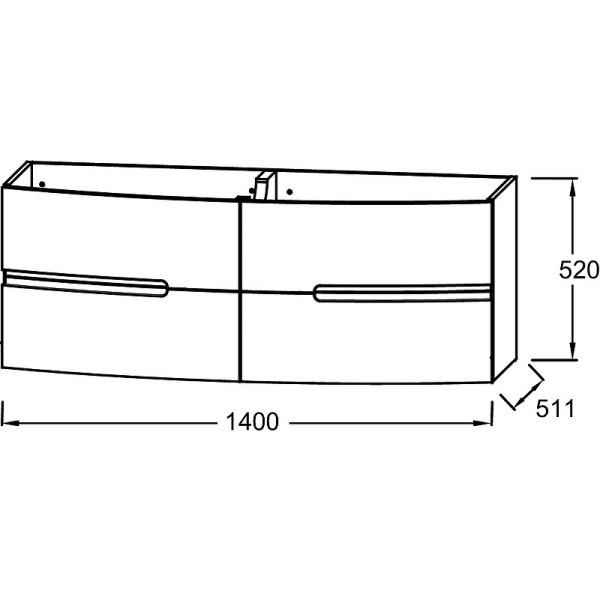 Тумба подвесная Jacob Delafon Nona 140 синий бархат (EB1891RU-G98)
