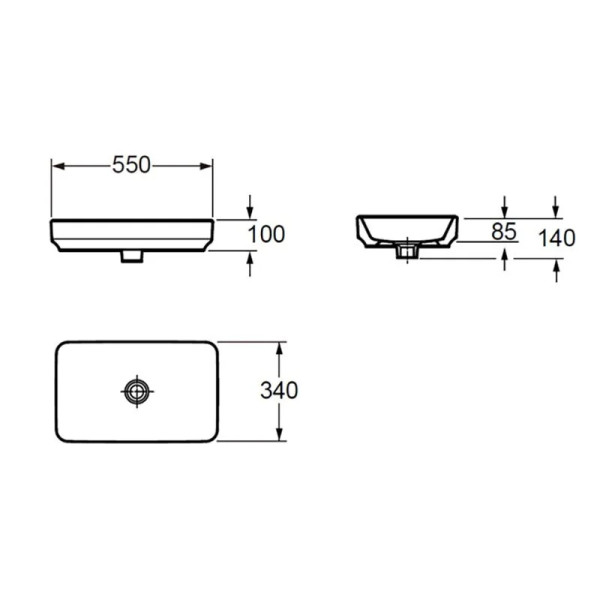 Раковина накладная Jacob Delafon Vox 55x34 белая (EVU002-00) Раковина накладная Jacob Delafon Vox 55x34 белая (EVU002-00)