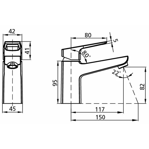Смеситель для раковины Milardo Atlantic хром (ATLSB00M01)