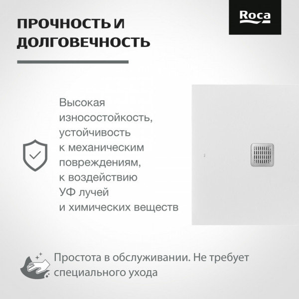 Душевой поддон Roca Terran 80x120x28 профиль белый (AP1014B032001100)