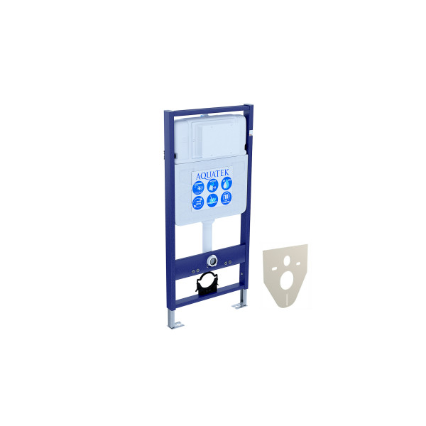 Комплект нсталляция c унитазом Aquatek Лугано-018 4в1 рама Standard INS-0000012+ крепеж KKI-0000002+клавиша KDI-0000018+унитаз Лугано AQ2002-00 с то