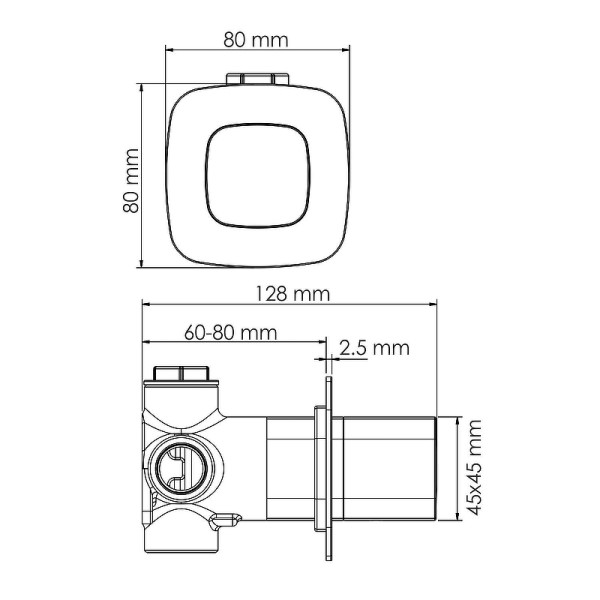 Переключатель на 2 выхода WasserKRAFT черный (A264)