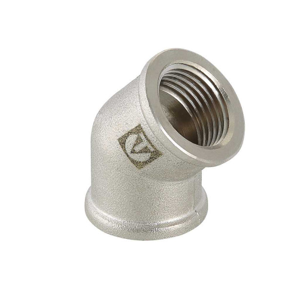 Угольник 3/4" ВВ 45 гр. Valtec (никель) (VTr.091.N.0005) Угольник 3/4" ВВ 45 гр. Valtec (никель) (VTr.091.N.0005)