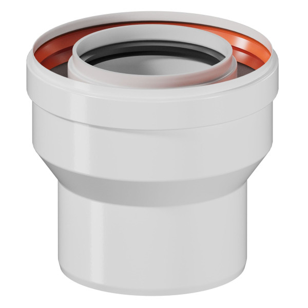 Адаптер дымохода Okseler конденсационный с D60/100 на 80/125 (oks00119)