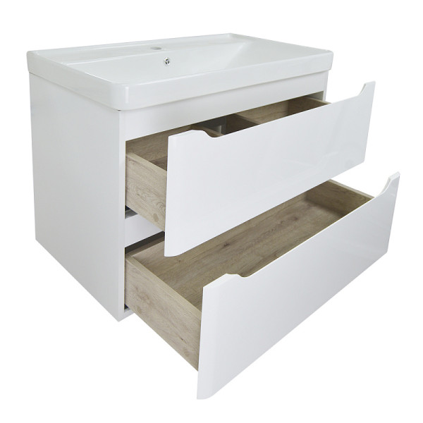 Тумба подвесная Azario с раковиной Lotos 70/2 с раковиной Monte 70 (CS00083930)