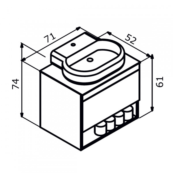 Тумба подвесная Orka Knidos 710x520x610 Legnano (3000998)