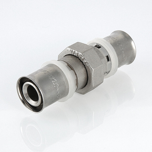 Соединение прямое 26*26 разъемное Valtec (пресс, никель) (VTm.263.N.002626) Соединение прямое 26*26 разъемное Valtec (пресс, никель) (VTm.263.N.002626)
