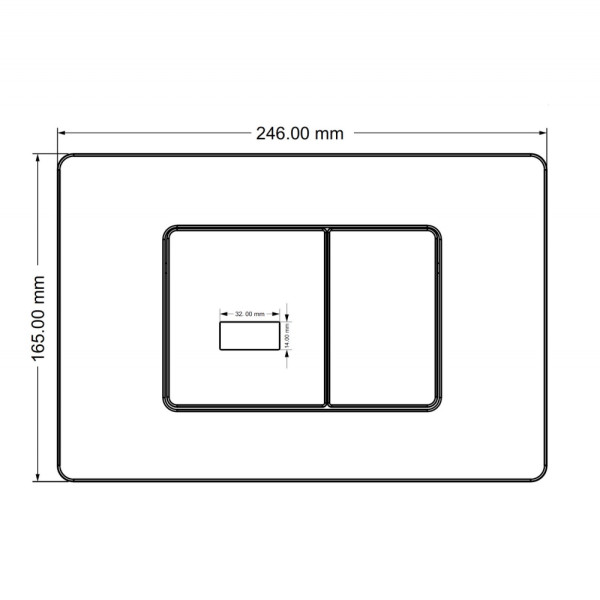 Клавиша смывная Abber с клавишей белый матовый (AC0122SMW)