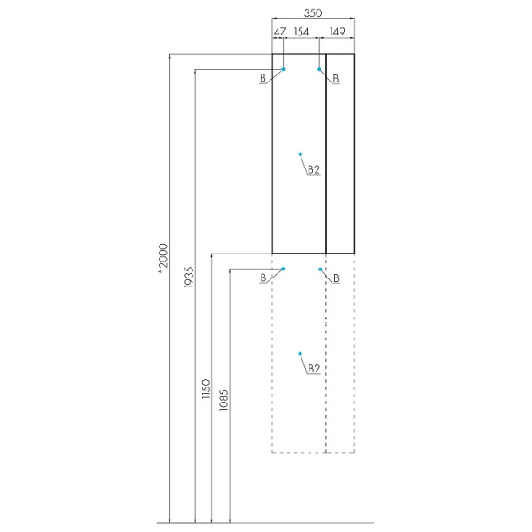 Шкаф одностворчатый Aquaton Терра Дуб Кантри/Антрацит (1A247503TEKA0)