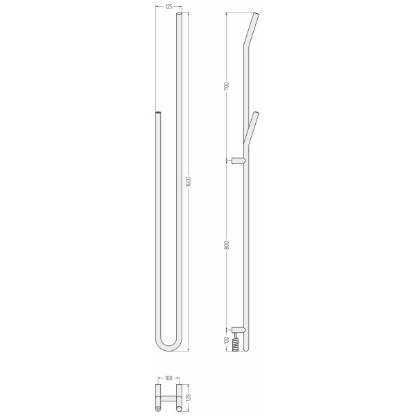 Полотенцесушитель электрический Сунержа Локон 1600х125 (00-0888-1612)