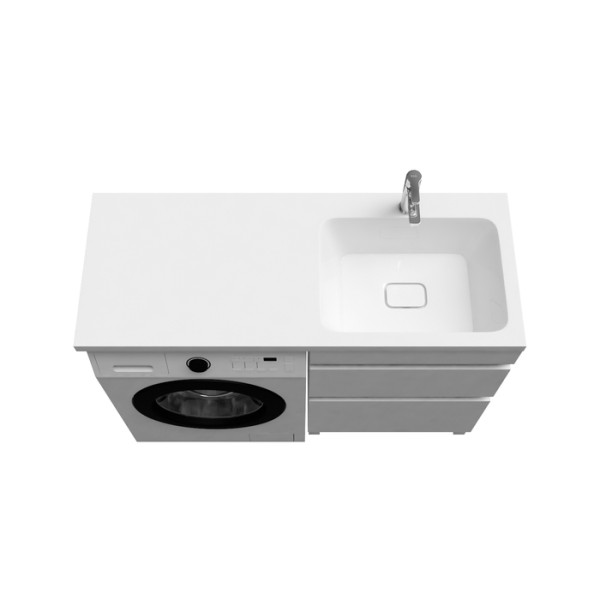Тумба для стиральной машины с раковиной Iddis Optima Home белая (OPH12RBi95K) Тумба для стиральной машины с раковиной Iddis Optima Home белая (OPH12RBi95K)