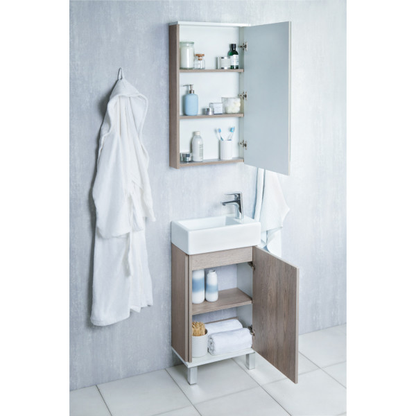 Тумба напольная Aquaton Эмма 448x245x625 белый, дуб наварра (1.A221.6.01E.AD8.0) Тумба напольная Aquaton Эмма 448x245x625 белый, дуб наварра (1.A221.6.01E.AD8.0)