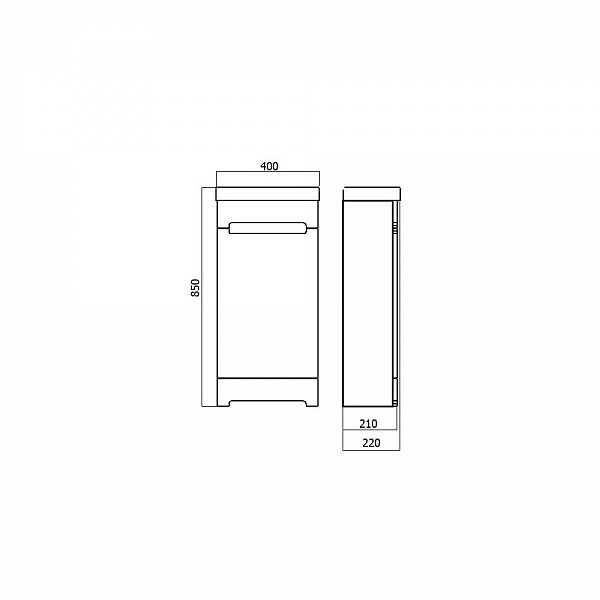 Тумба напольная с раковиной BandHours Elba 400х220х850 L (Elb400.92 L) Тумба напольная с раковиной BandHours Elba 400х220х850 L (Elb400.92 L)