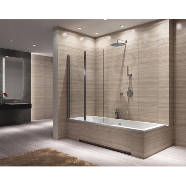 Душевая шторка для ванн Rea Agat 100x140 стекло прозрачное, профиль хром (REA-W0300) Душевая шторка для ванн Rea Agat 100x140 стекло прозрачное, профиль хром (REA-W0300)