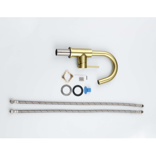 Смеситель для раковины Aquatek Европа шлифованное золото (AQ1307BG) Смеситель для раковины Aquatek Европа шлифованное золото (AQ1307BG)