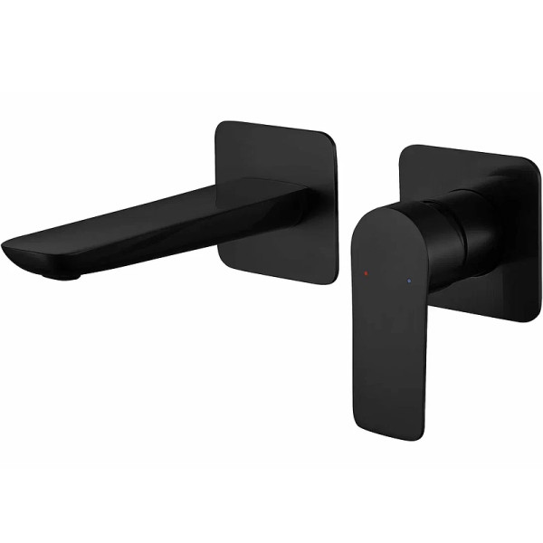 Смеситель для раковины Berges Ventas S скрытого монтажа, раздельный черный (76008)