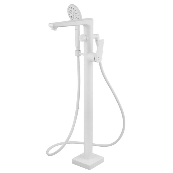 Смеситель напольный Lemark Bronx белый (LM3744MW)