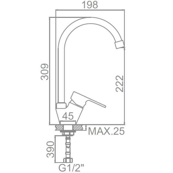 Смеситель для кухни Ledeme (L5810) Смеситель для кухни Ledeme (L5810)