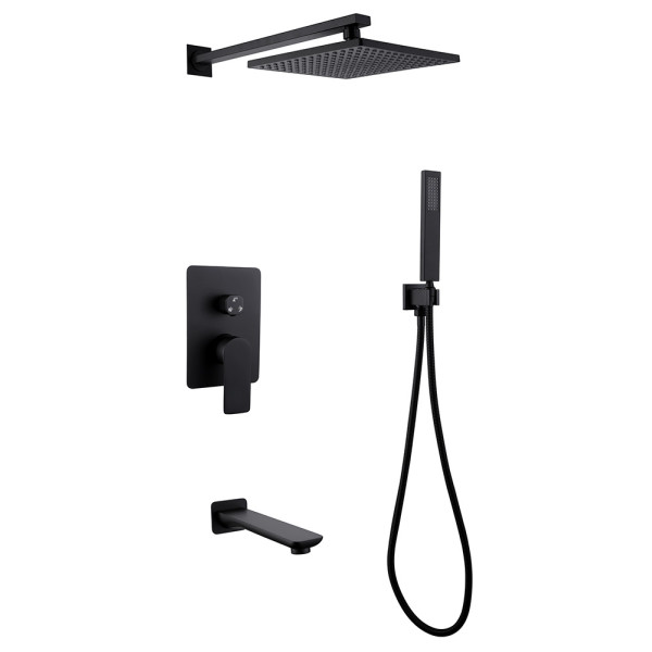 Душевая система Abber Weiss Insel черный матовый (AF8017B)