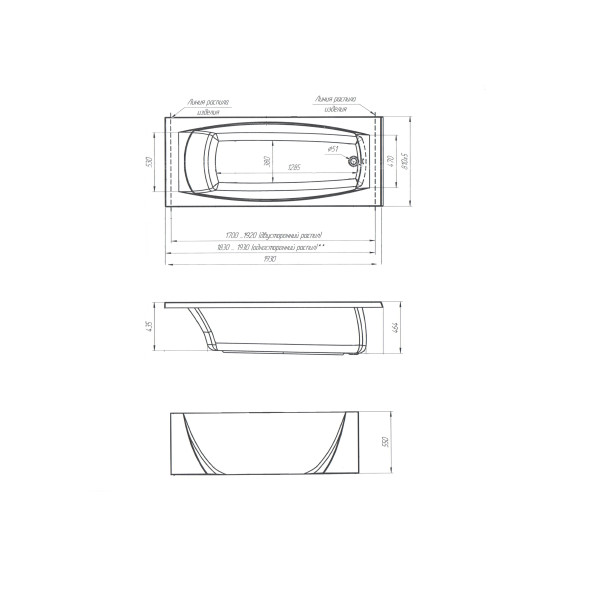 Ванна акриловая 1Marka Pragmatika 170x80 белая (01пр19380) Ванна акриловая 1Marka Pragmatika 170x80 белая (01пр19380)