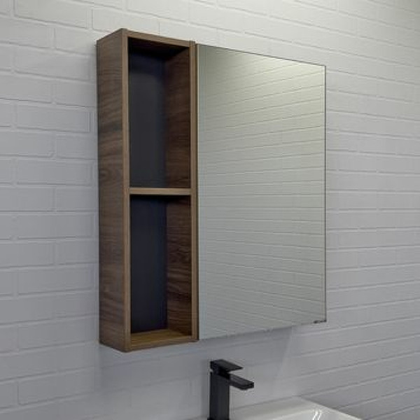 Шкаф зеркальный Comforty Соло 700x45x800 дуб темно-коричневый (00-00011589) Шкаф зеркальный Comforty Соло 700x45x800 дуб темно-коричневый (00-00011589)