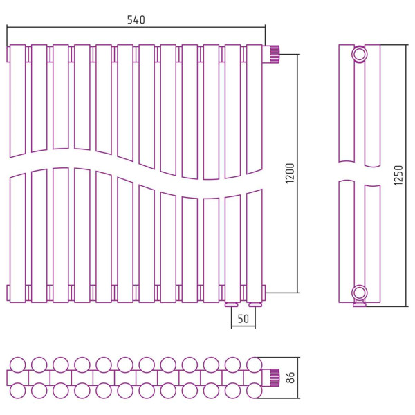 Дизайн-радиатор Сунержа Эстет-11 EU50 1200*540 12 секций белый (12-0312-1212) Дизайн-радиатор Сунержа Эстет-11 EU50 1200*540 12 секций белый (12-0312-1212)