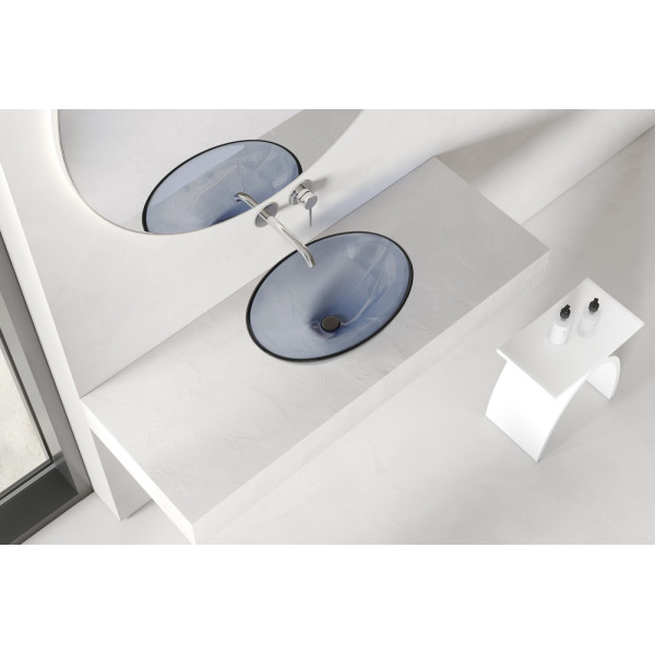 Раковина накладная Kristall 50x35x15 синий (AT2802Saphir)