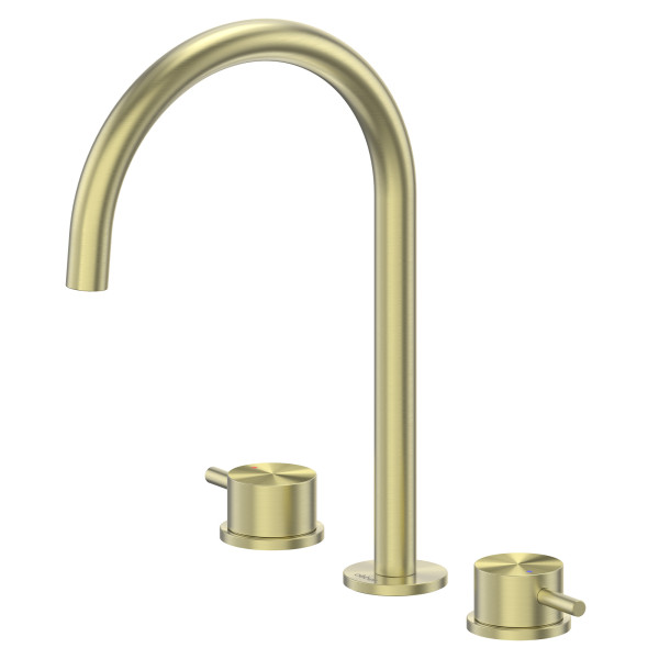 Смеситель для раковины Abber Wasser Kreis 316 золото брашированное (AF8108BG-M)